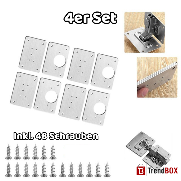 -30% Reparaturplatten-Set für Scharniere Scharniere TrendBOX 4er Set  