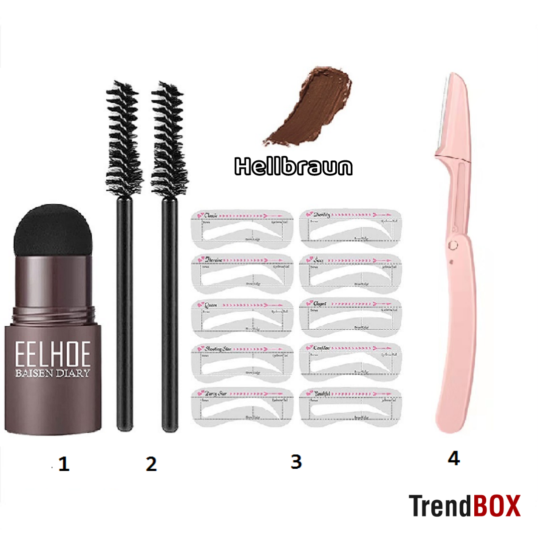 -40% Augenbrauen Schablone Set Augenbrauen Make-up TrendBOX Hellbraun  