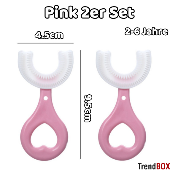 -25% U-förmige Kinderzahnbürste Baby Gesundheitsbedarf TrendBOX Pink 2-6 Jahre Einzel 