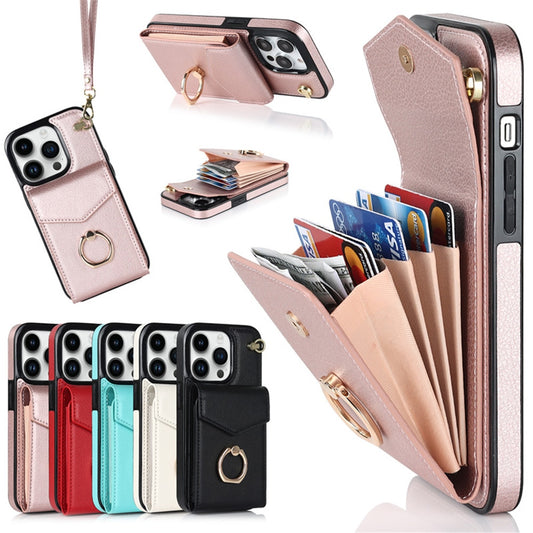 -20% Luxus Lederhülle mit Brieftasche und Kartenhalter für iPhone