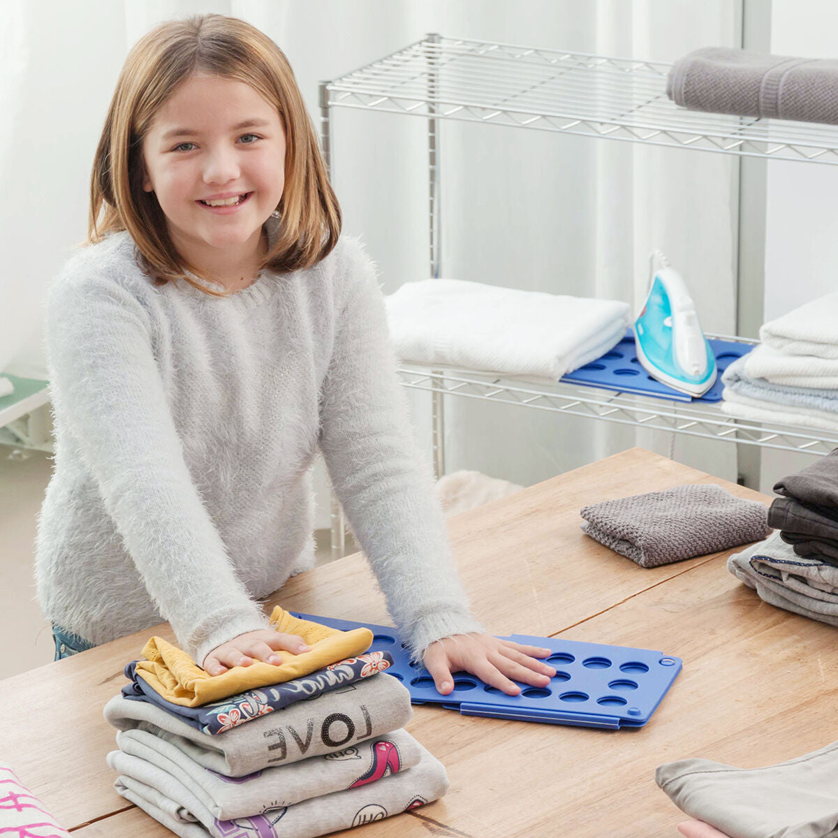 Wäschefaltbrett für Kinder Haus & Küche, Lagerung und Organisation InnovaGoods   