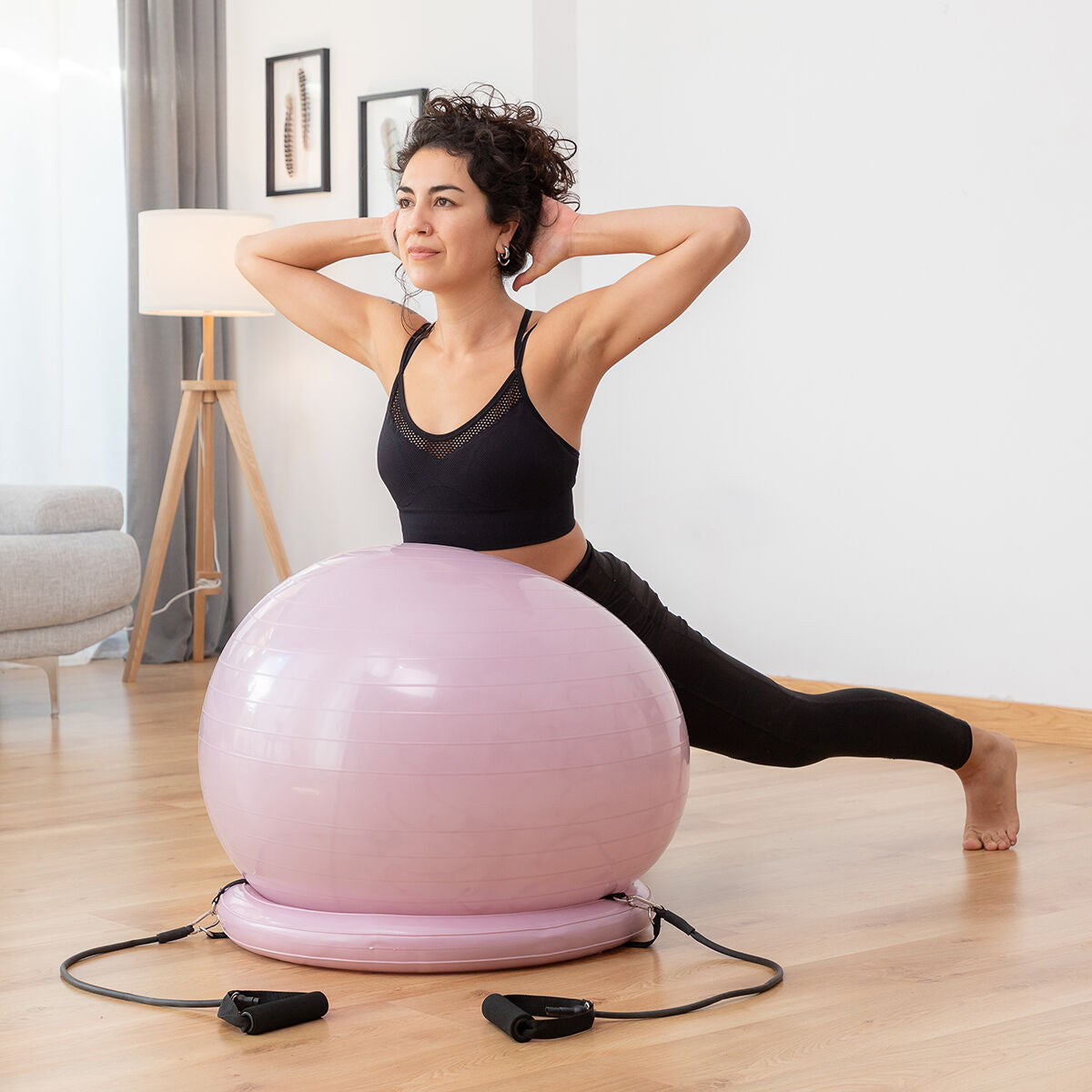 Yoga-Ball mit Stabilitätsring Sport und Außenbereich, Fitness und Bewegung InnovaGoods   