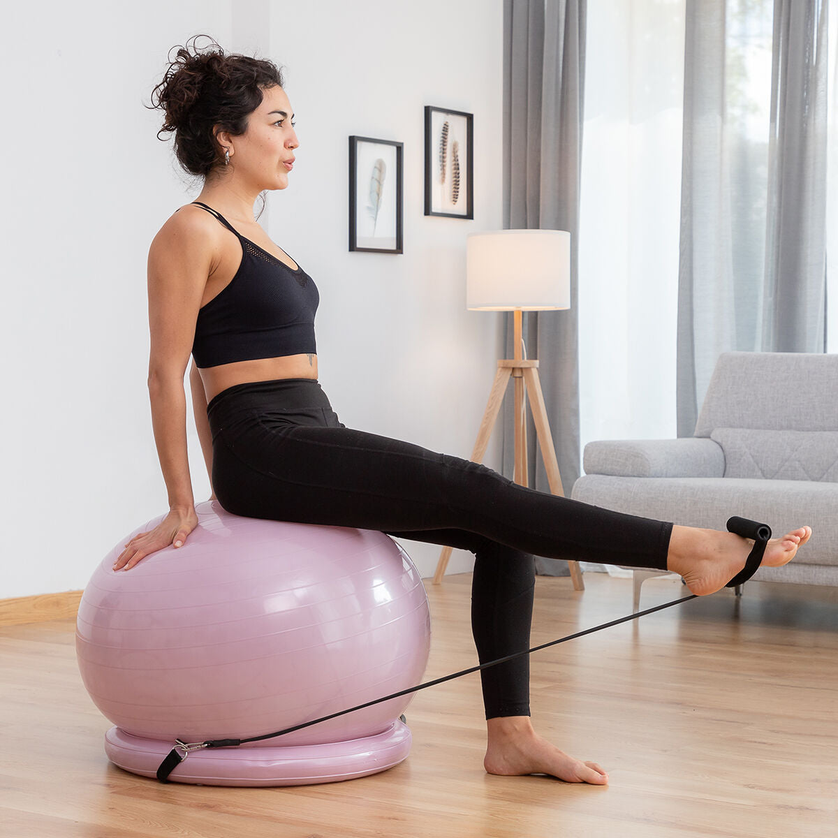 Yoga-Ball mit Stabilitätsring Sport und Außenbereich, Fitness und Bewegung InnovaGoods   