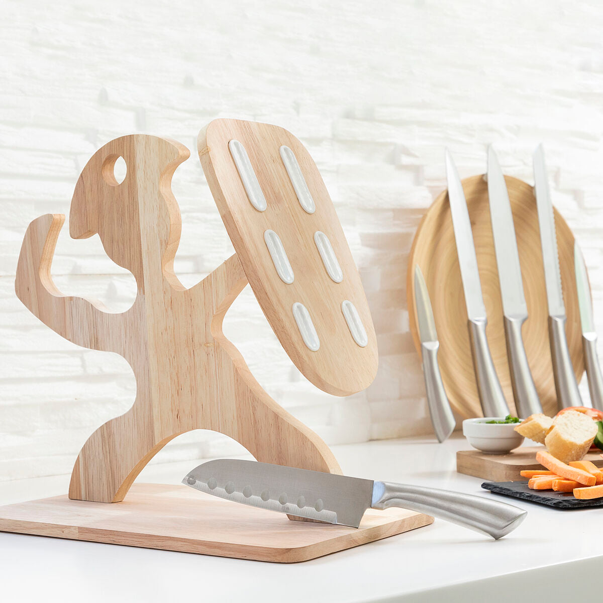 Messerset mit Holzhalterung Haus & Küche, Utensilien InnovaGoods   