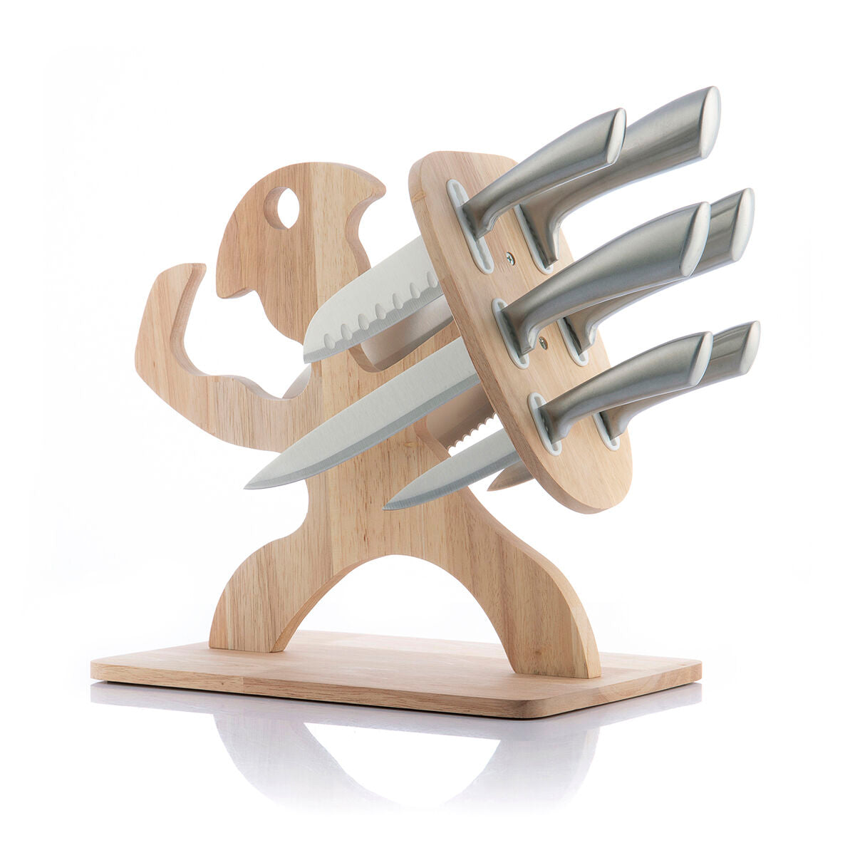 Messerset mit Holzhalterung Haus & Küche, Utensilien InnovaGoods   