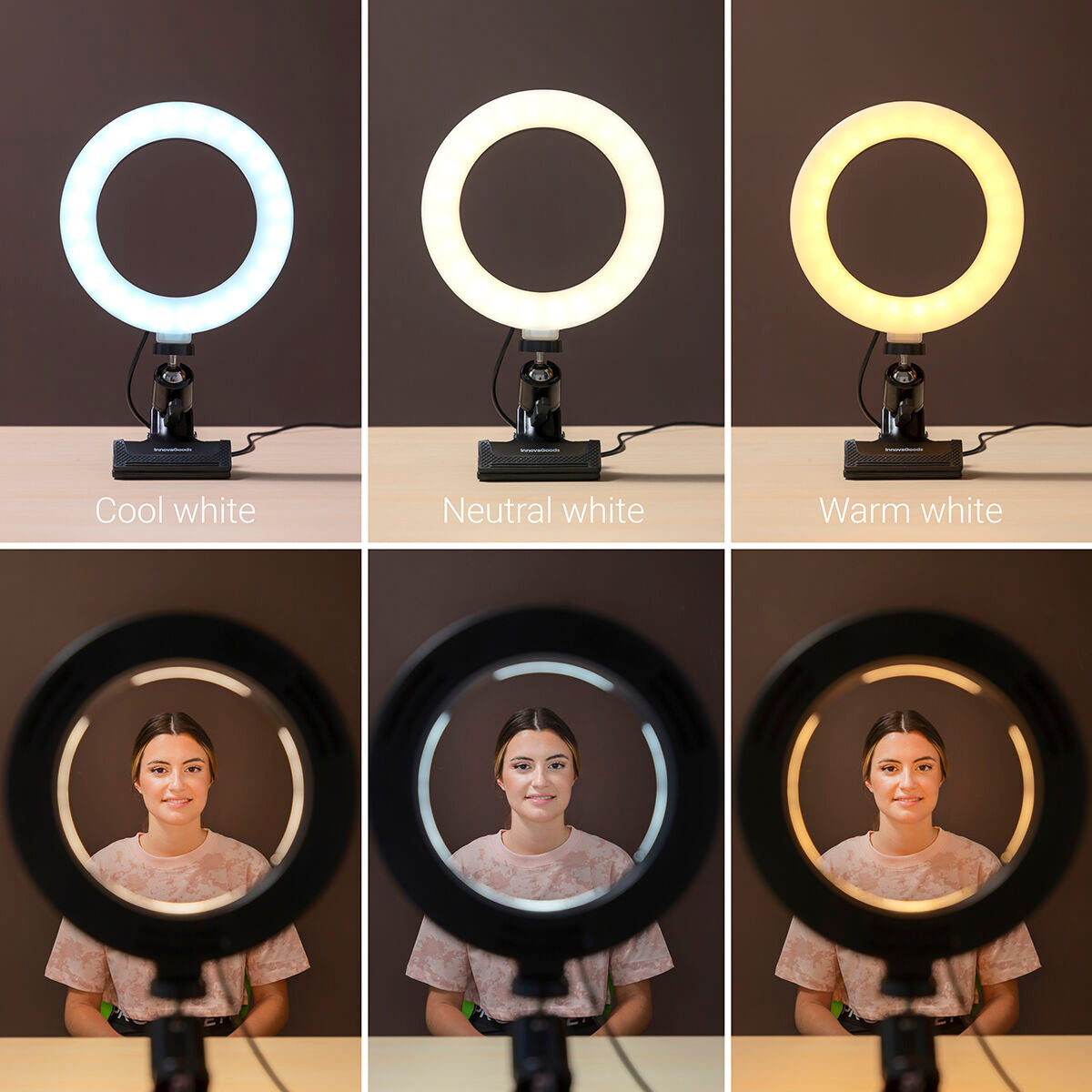 Selfie-Lichtring Beleuchtung, Beleuchtung für den Innenbereich InnovaGoods   
