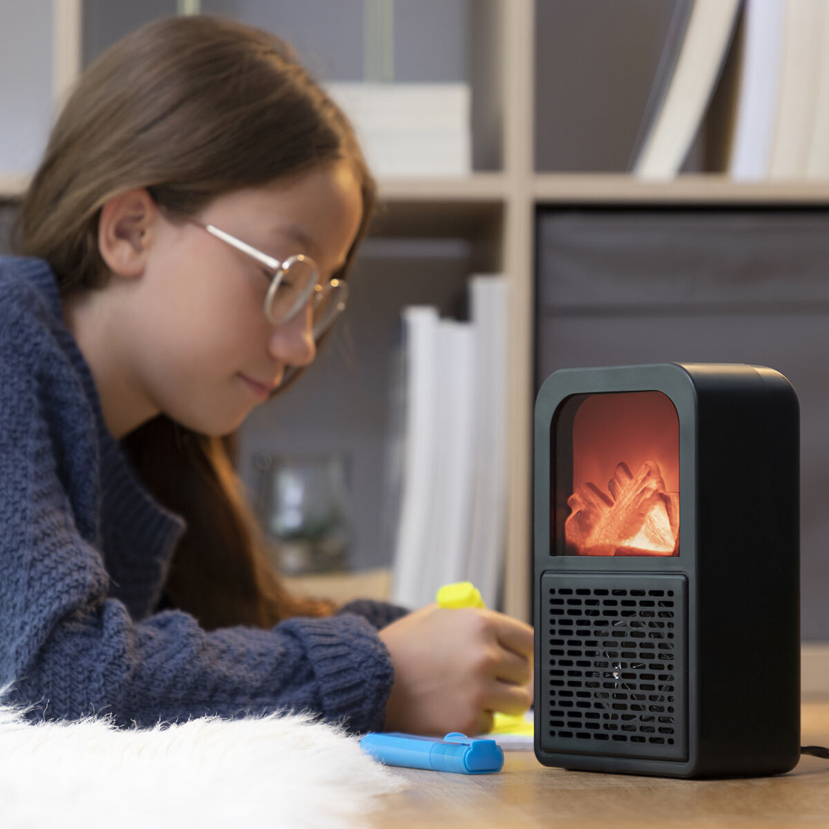 Tischheizgerät mit 3D-Flammeneffekt Flehatt InnovaGoods