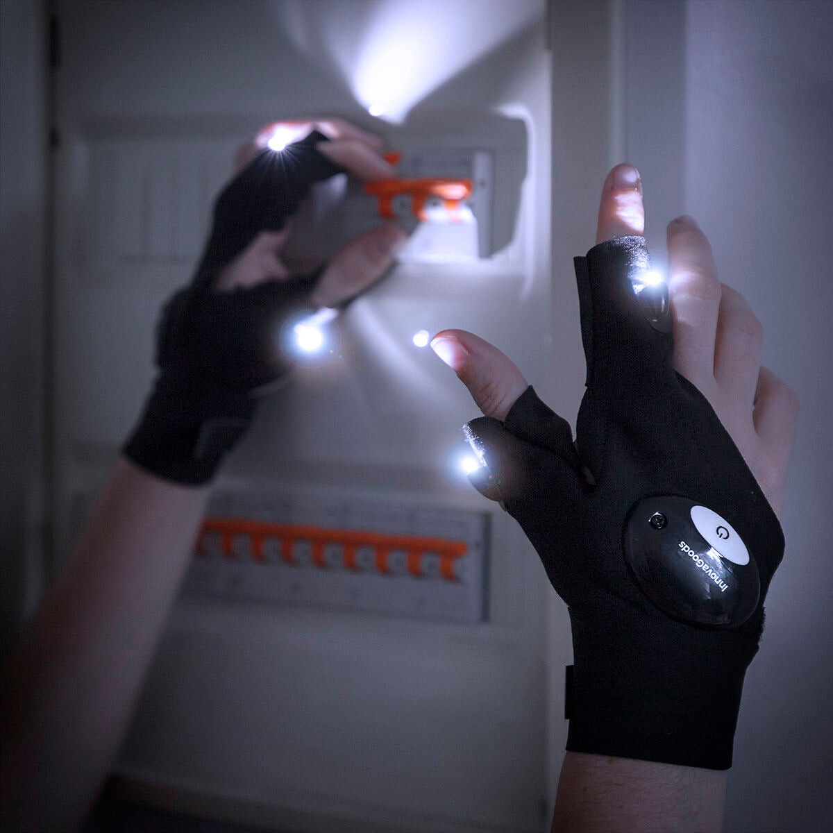 LED-Licht-Handschuhe Do-it-yourself und Werkzeuge, Prävention und Sicherheit InnovaGoods   